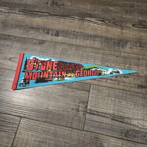 Vintage Stone Mountain GA Pennant Souvenir 4A